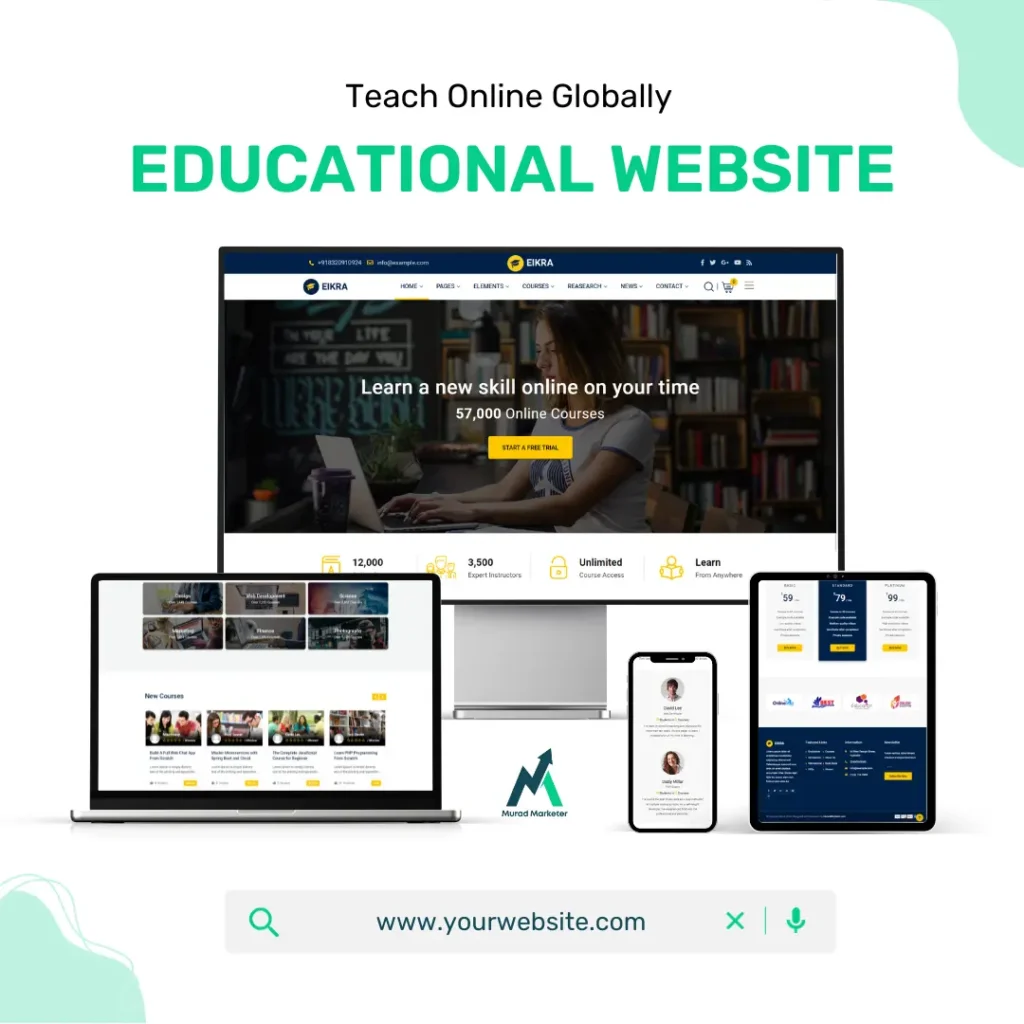 Educational WordPress Website Development Designing by MuradMarketer.com