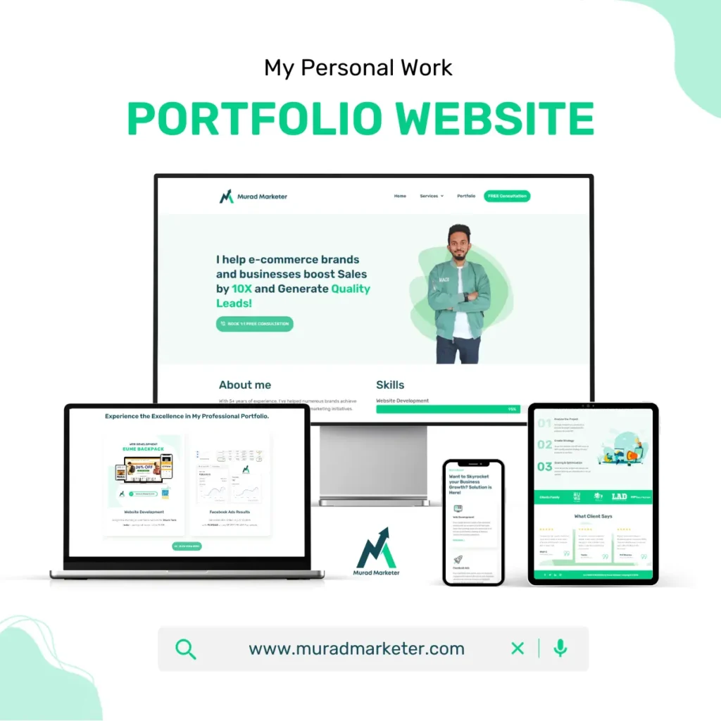 Personal Portfolio Website Development Designing by MuradMarketer.com